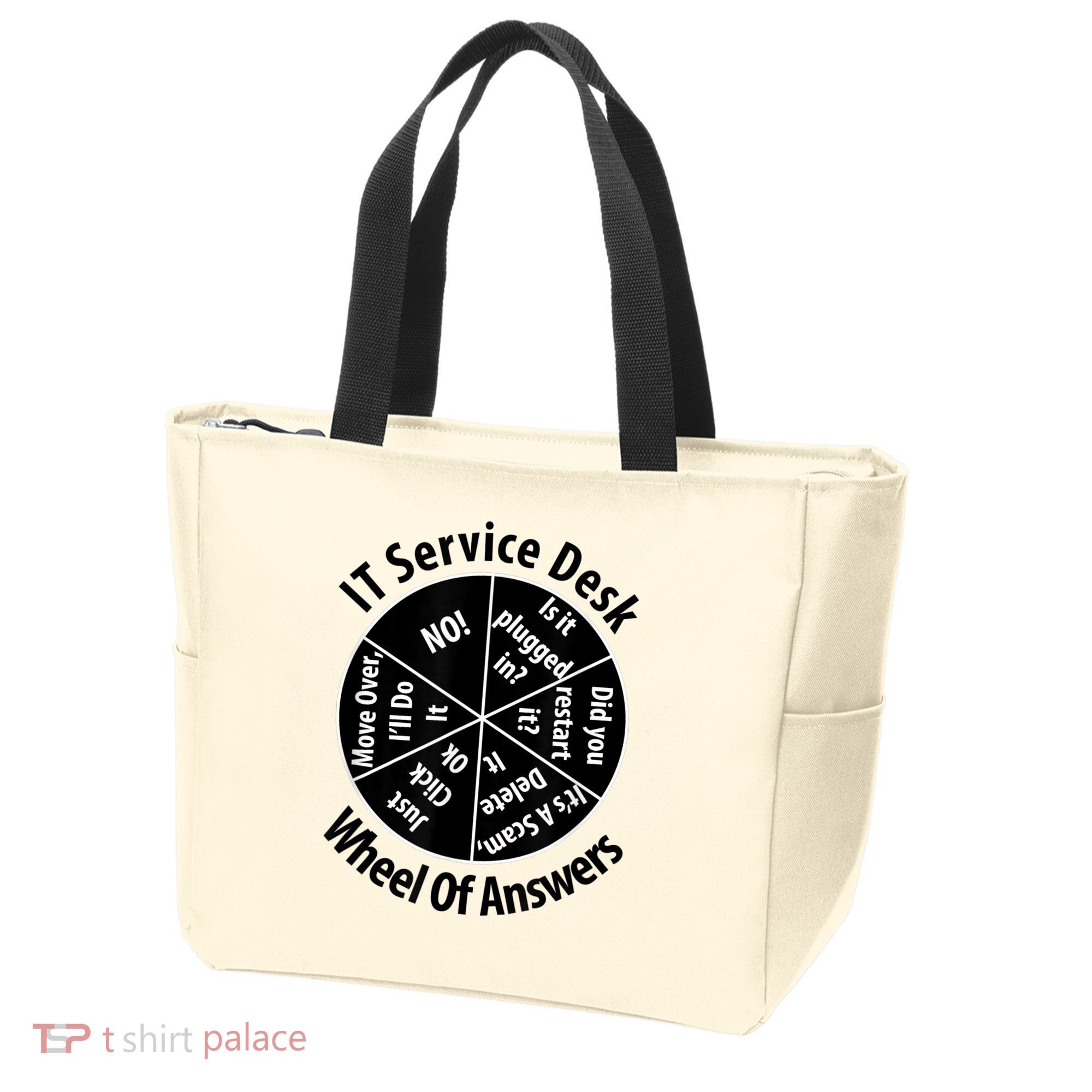 IT Service Desk Wheel Of Answer Information Technology Tote Bag