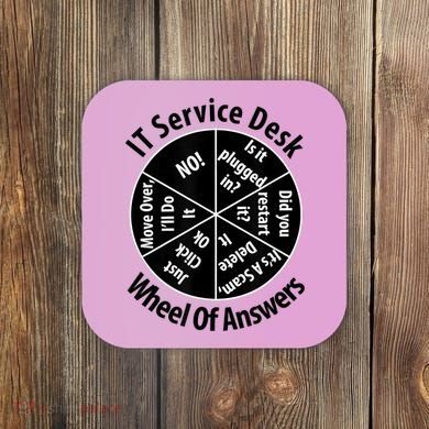 IT Service Desk Wheel Of Answer Information Technology Coaster