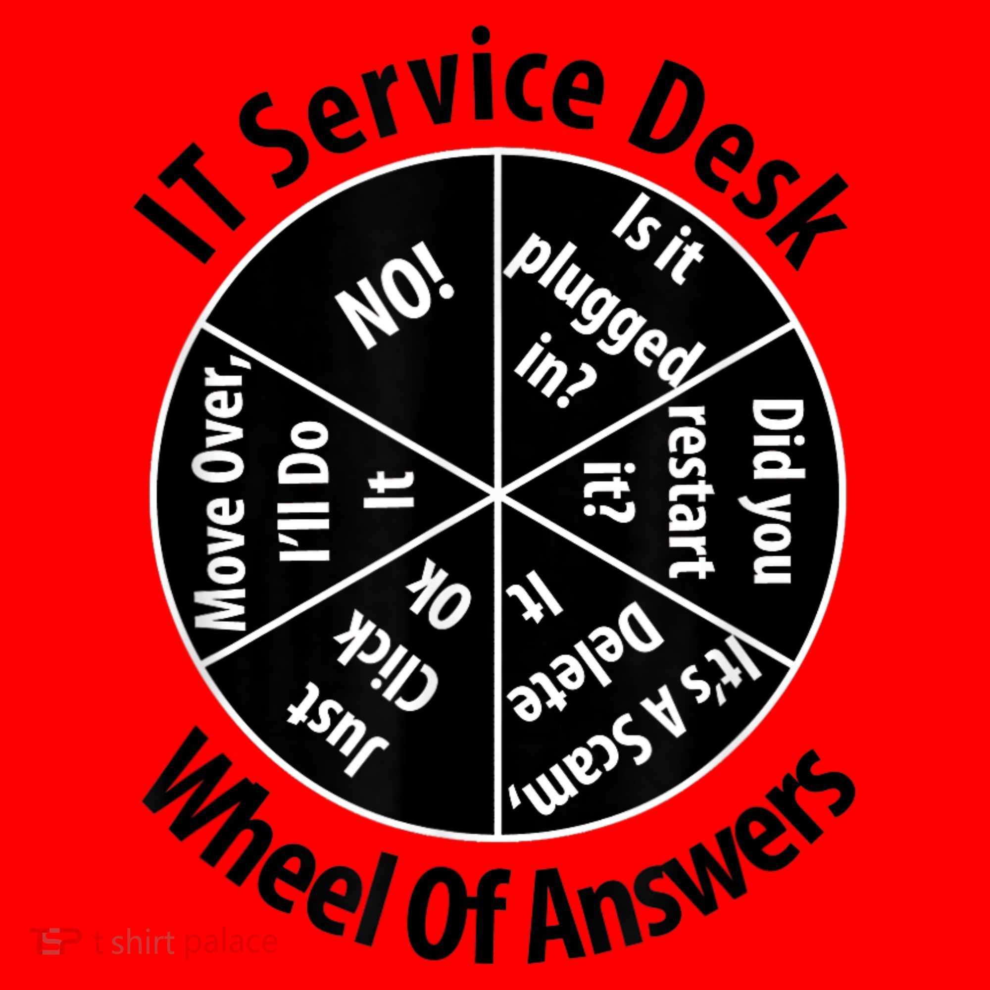 IT Service Desk Wheel Of Answer Information Technology Santa Hat