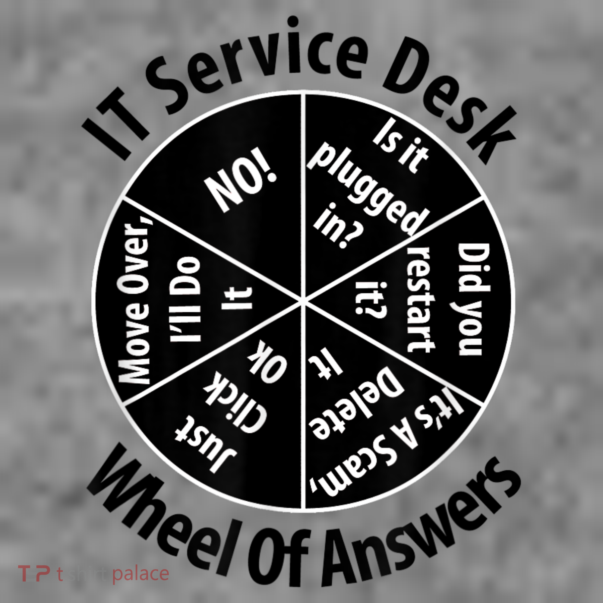 IT Service Desk Wheel Of Answer Information Technology Toddler Hoodie