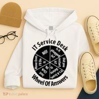 IT Service Desk Wheel Of Answer Information Technology Hoodie thumb 4