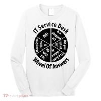 IT Service Desk Wheel Of Answer Information Technology Long Sleeve Shirt thumb 0
