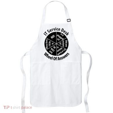 IT Service Desk Wheel Of Answer Information Technology Apron
