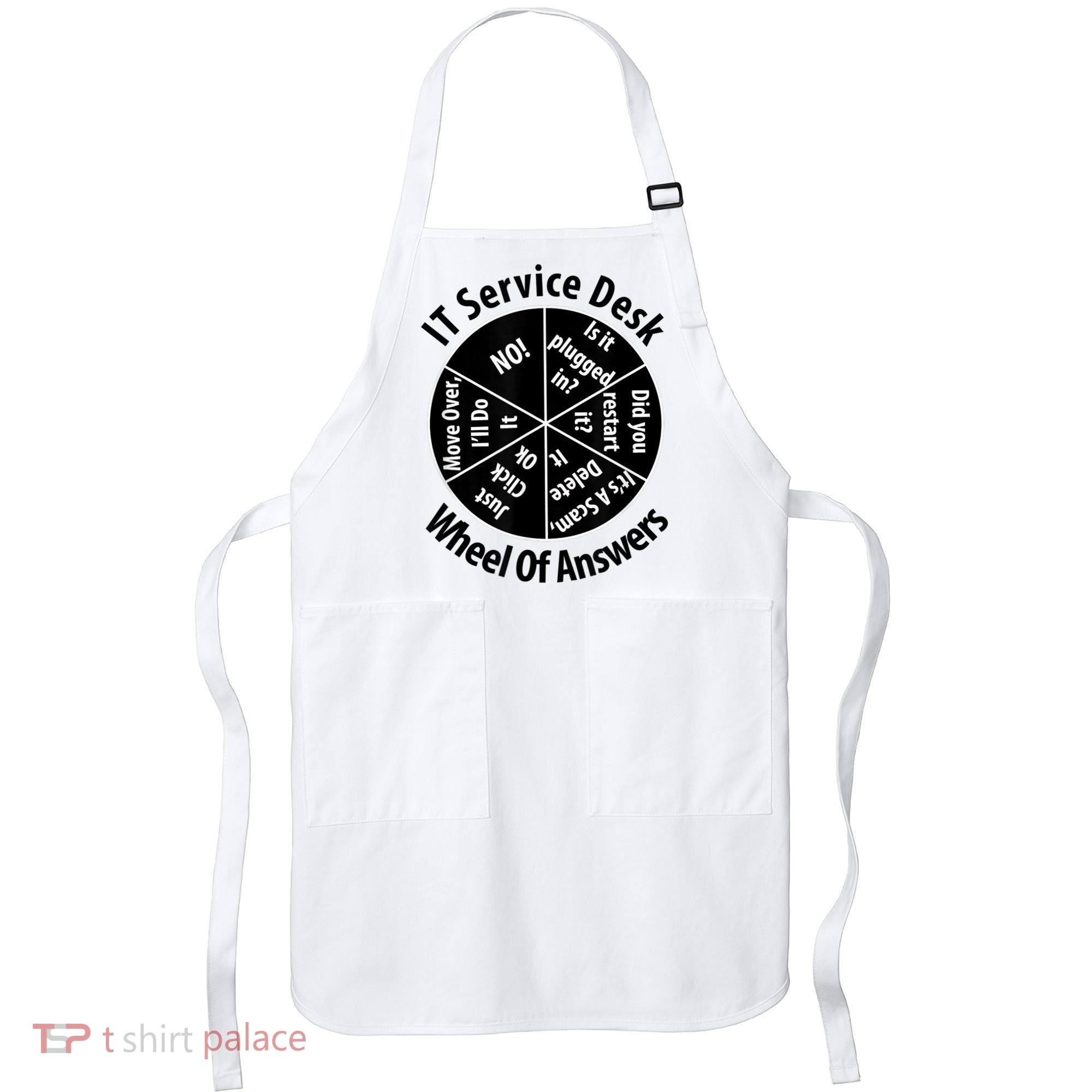 IT Service Desk Wheel Of Answer Information Technology Apron