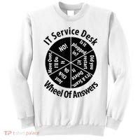 IT Service Desk Wheel Of Answer Information Technology Sweatshirt thumb 0