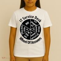 IT Service Desk Wheel Of Answer Information Technology T-Shirt thumb 4
