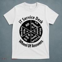 IT Service Desk Wheel Of Answer Information Technology T-Shirt thumb 5