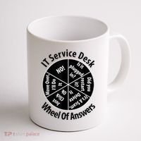 IT Service Desk Wheel Of Answer Information Technology Coffee Mug thumb 1
