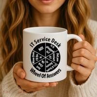 IT Service Desk Wheel Of Answer Information Technology Coffee Mug thumb 3