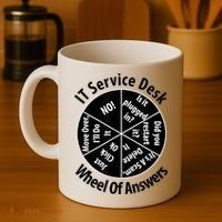 IT Service Desk Wheel Of Answer Information Technology Coffee Mug thumb 4