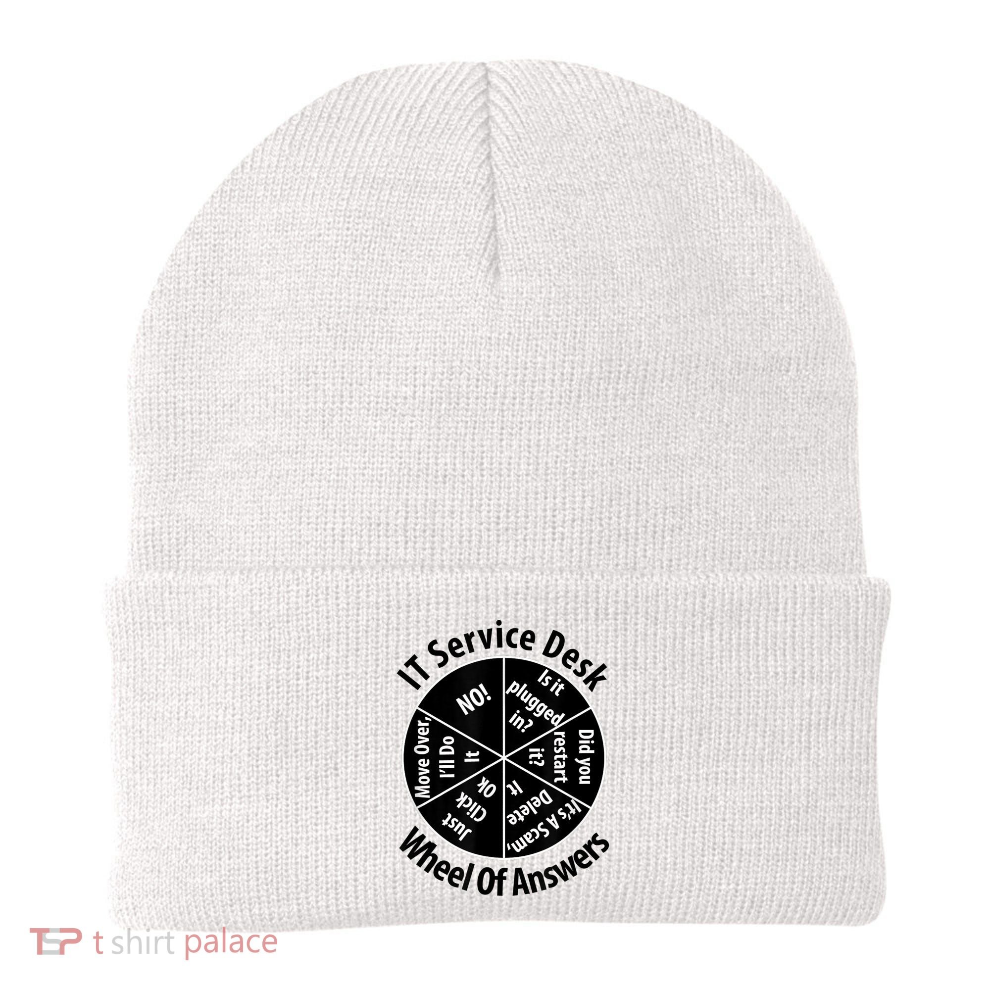 IT Service Desk Wheel Of Answer Information Technology Beanie