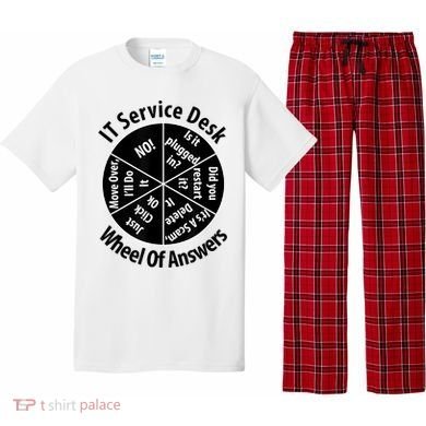 IT Service Desk Wheel Of Answer Information Technology Pajama Set