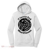 IT Service Desk Wheel Of Answer Information Technology Women's Hoodie thumb 0