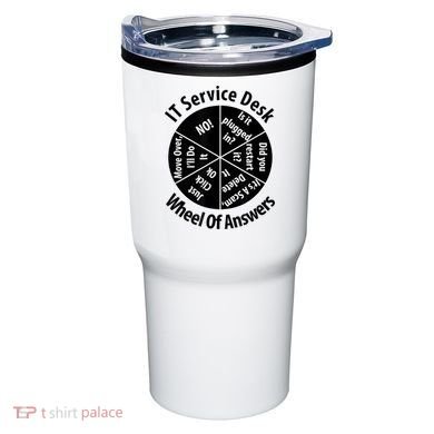 IT Service Desk Wheel Of Answer Information Technology Tumbler