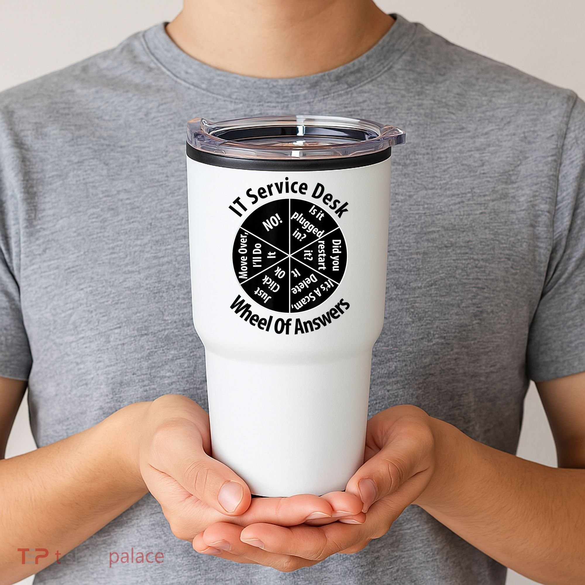 IT Service Desk Wheel Of Answer Information Technology Tumbler