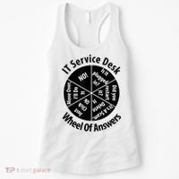 IT Service Desk Wheel Of Answer Information Technology Women's Tank Top thumb 0