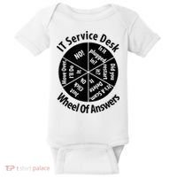 IT Service Desk Wheel Of Answer Information Technology Baby Bodysuit thumb 0