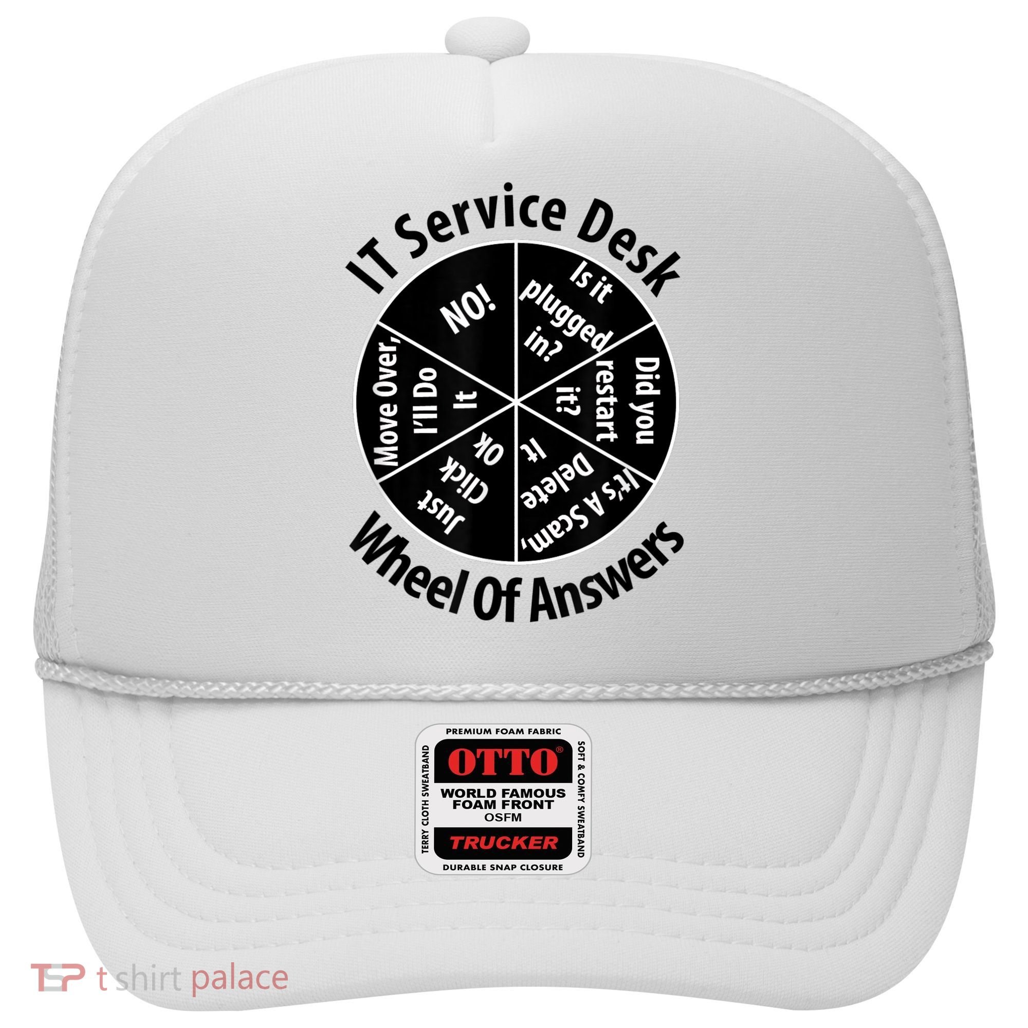 IT Service Desk Wheel Of Answer Information Technology Hat