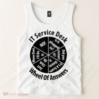 IT Service Desk Wheel Of Answer Information Technology Tank Top thumb 2