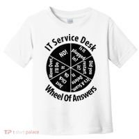 IT Service Desk Wheel Of Answer Information Technology Toddler T-Shirt thumb 0