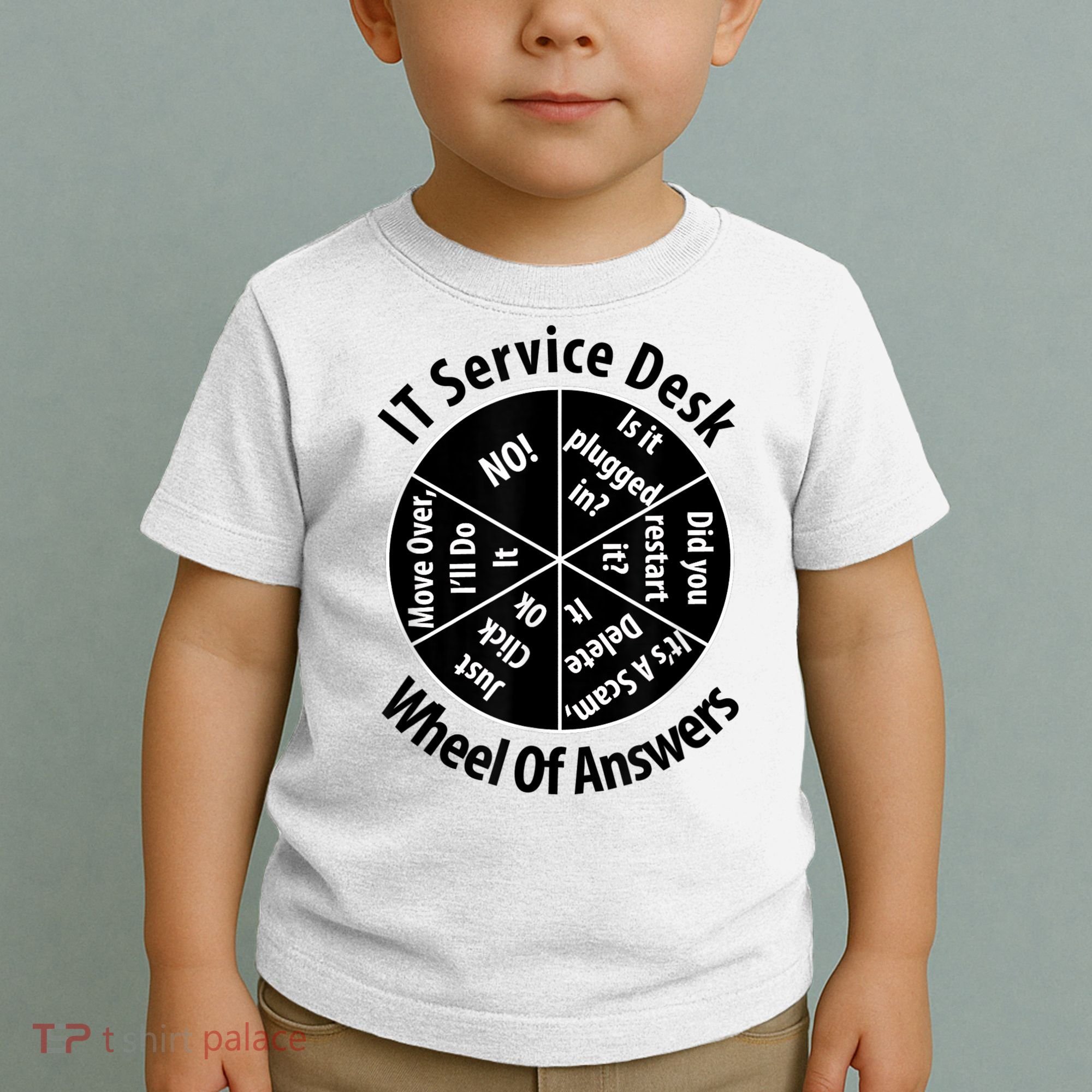 IT Service Desk Wheel Of Answer Information Technology Toddler T-Shirt