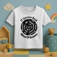 IT Service Desk Wheel Of Answer Information Technology Toddler T-Shirt thumb 3
