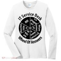 IT Service Desk Wheel Of Answer Information Technology Women's Long Sleeve Shirt thumb 0