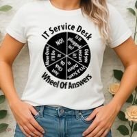 IT Service Desk Wheel Of Answer Information Technology Women's T-Shirt thumb 2