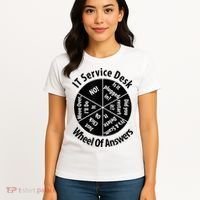 IT Service Desk Wheel Of Answer Information Technology Women's T-Shirt thumb 4