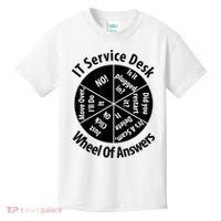 IT Service Desk Wheel Of Answer Information Technology Kids T-Shirt thumb 0