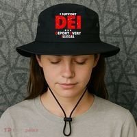 I Support Dei Deport Every Illegal Bucket Hat thumb 3