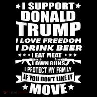 I Support Donald Trump I Love Freedom I Drink Beer Coffee Mug thumb 5