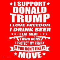 I Support Donald Trump I Love Freedom I Drink Beer Santa Hat thumb 1