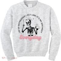 IM So Depressed I Act Like ItS My Birthday Everyday Kids Sweatshirt thumb 0