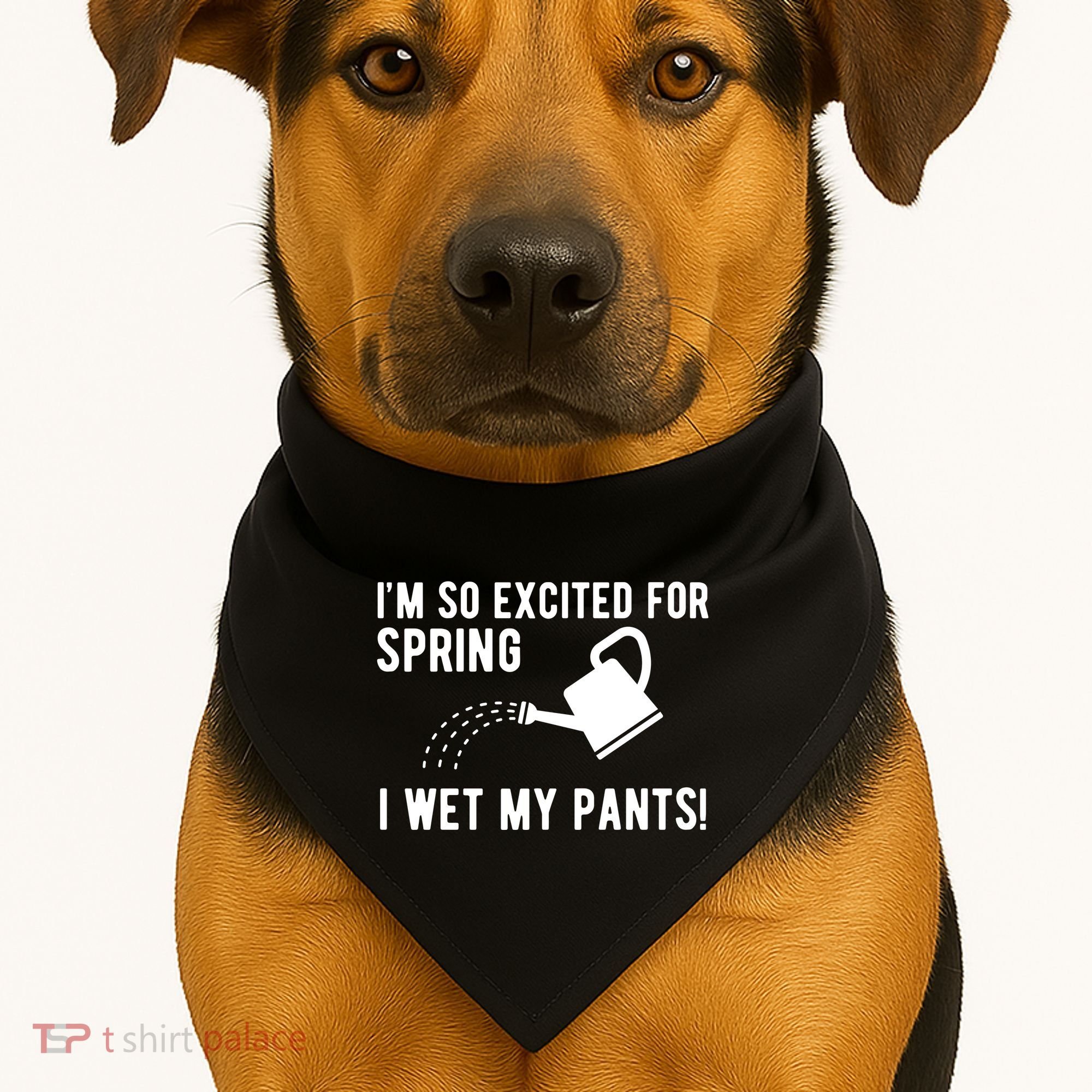 Im So Excited For Spring I Wet My Pants Funny USA-Made Doggie Bandana