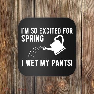 Im So Excited For Spring I Wet My Pants Funny Coaster