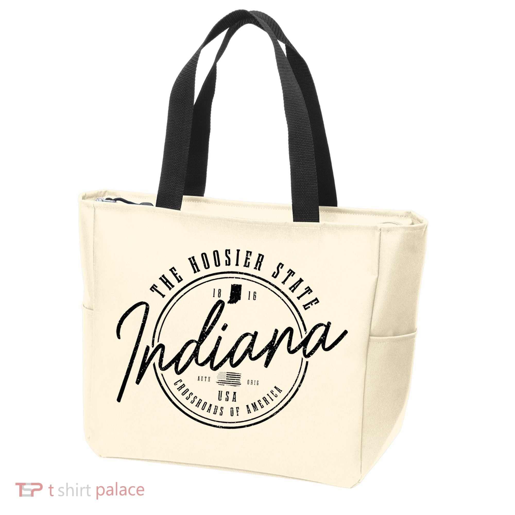 Indiana State Est. 1816 Patriotic Pride Indiana Tote Bag