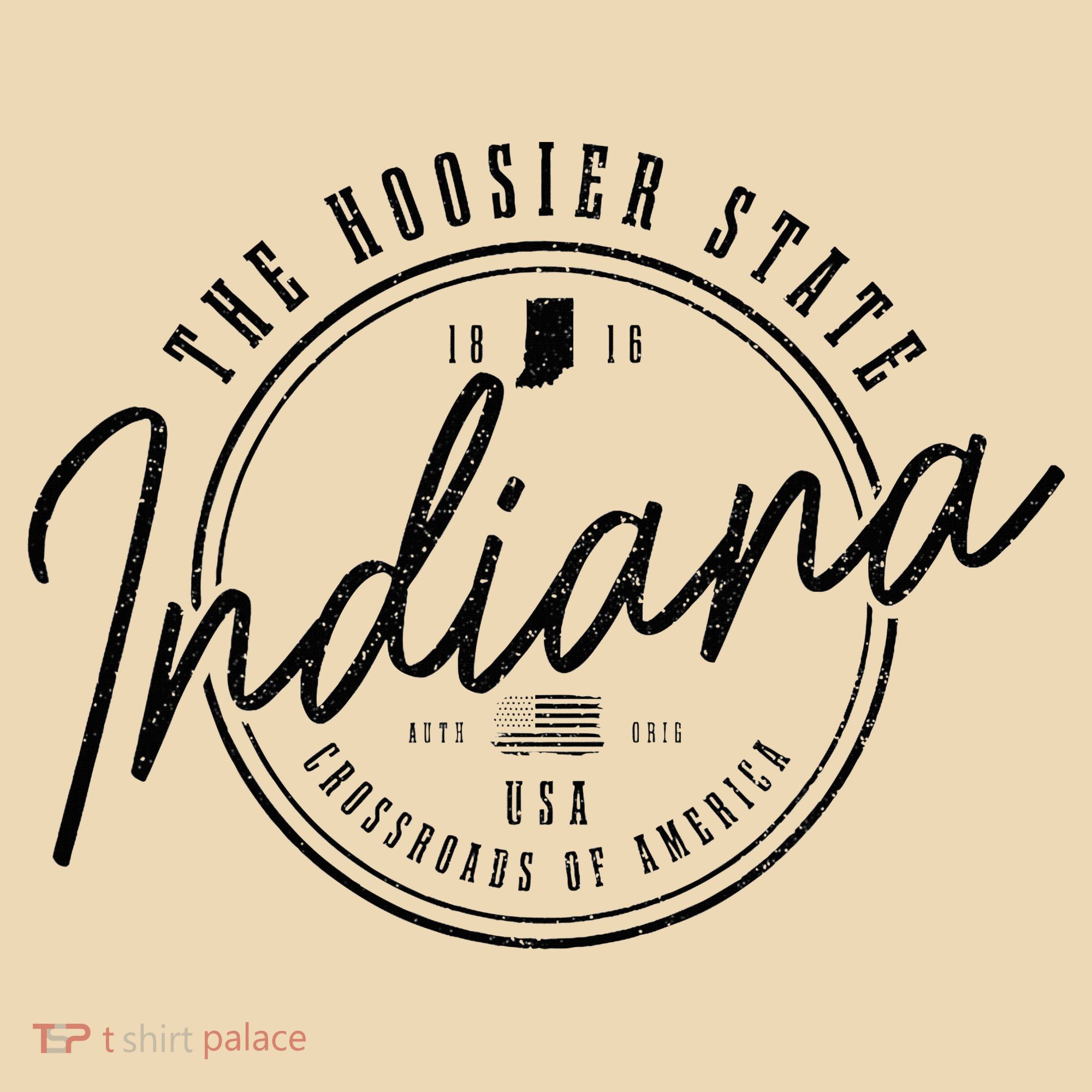 Indiana State Est. 1816 Patriotic Pride Indiana Tote Bag