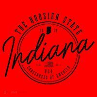 Indiana State Est. 1816 Patriotic Pride Indiana Santa Hat thumb 1