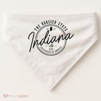 Indiana State Est. 1816 Patriotic Pride Indiana USA-Made Doggie Bandana thumb 0