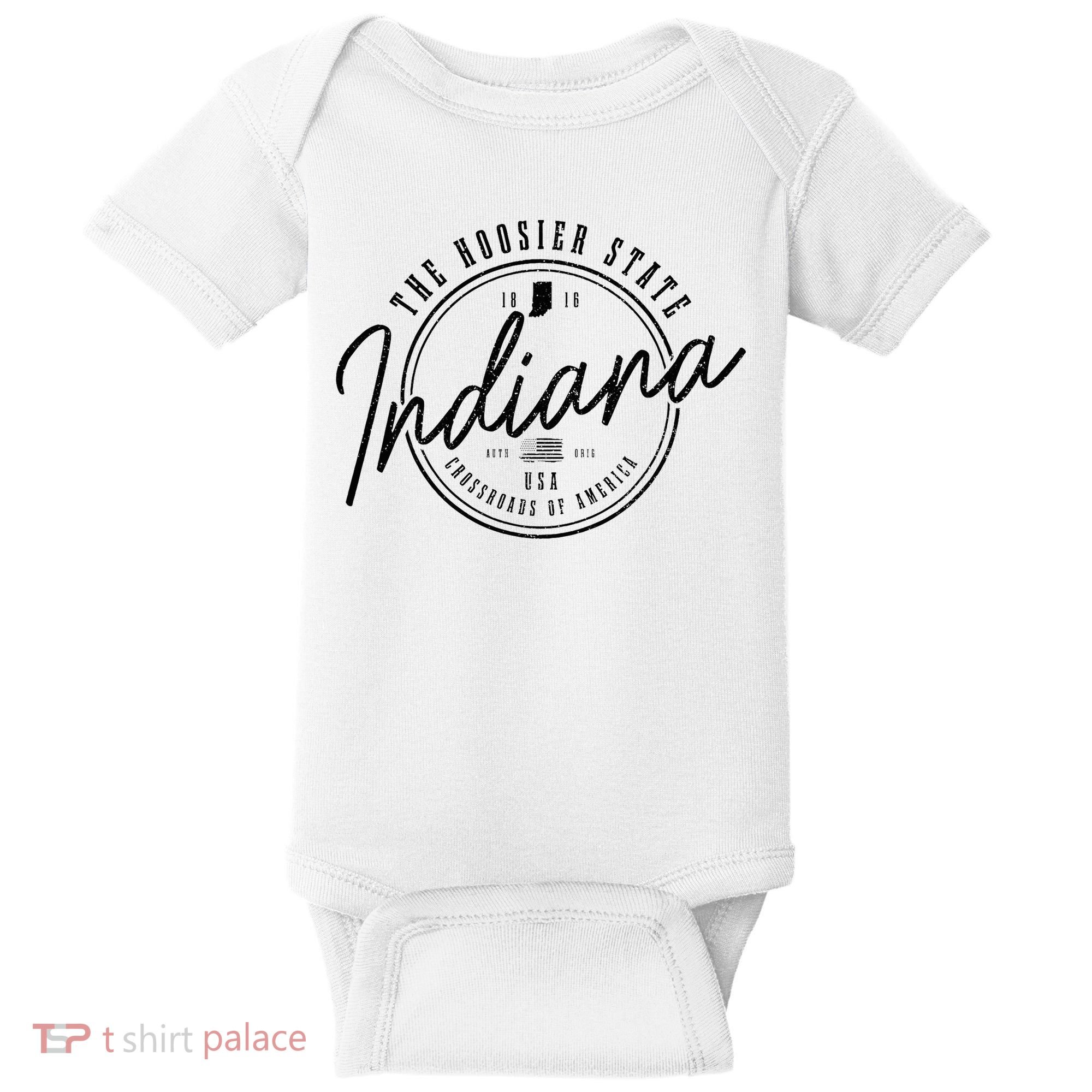 Indiana State Est. 1816 Patriotic Pride Indiana Baby Bodysuit