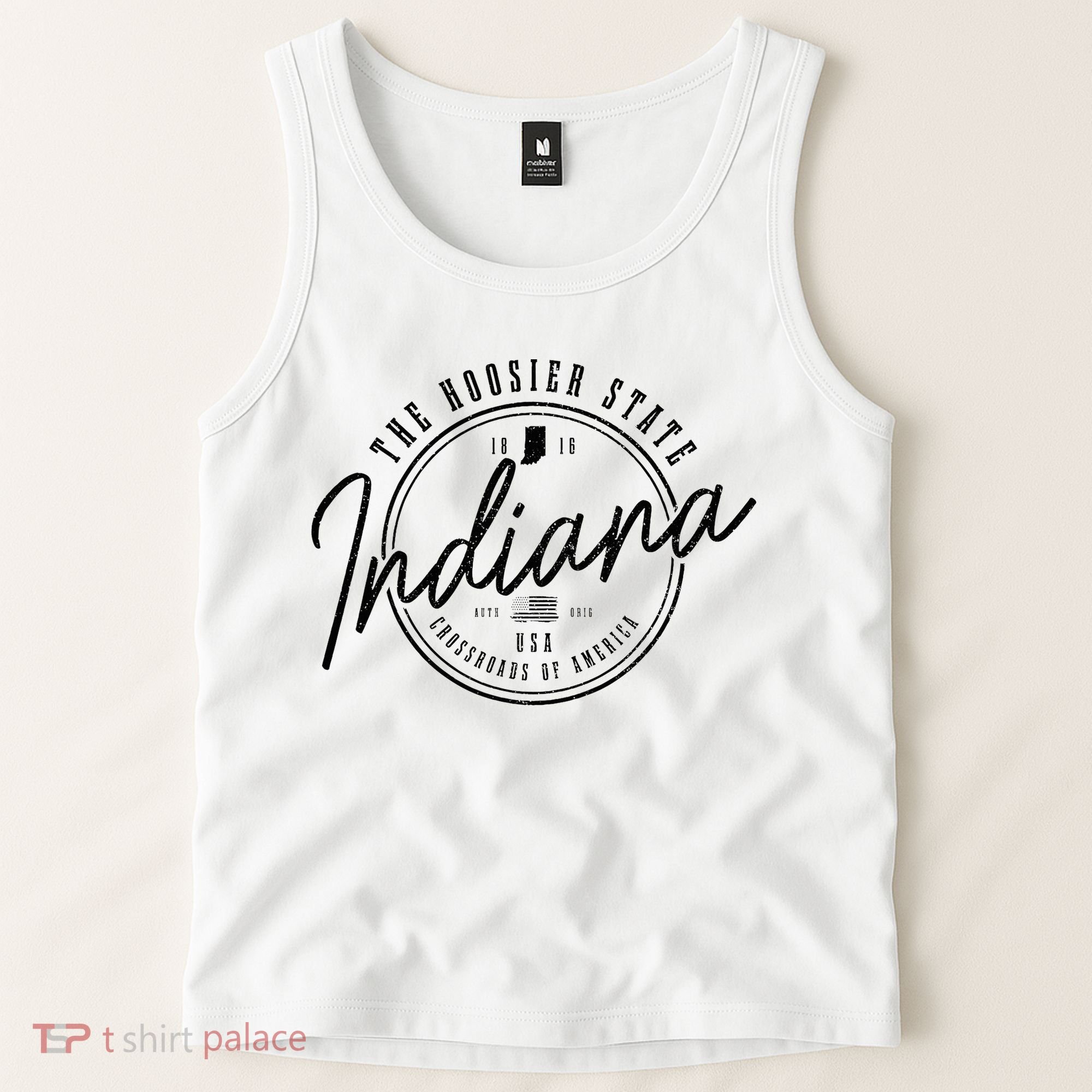 Indiana State Est. 1816 Patriotic Pride Indiana Tank Top