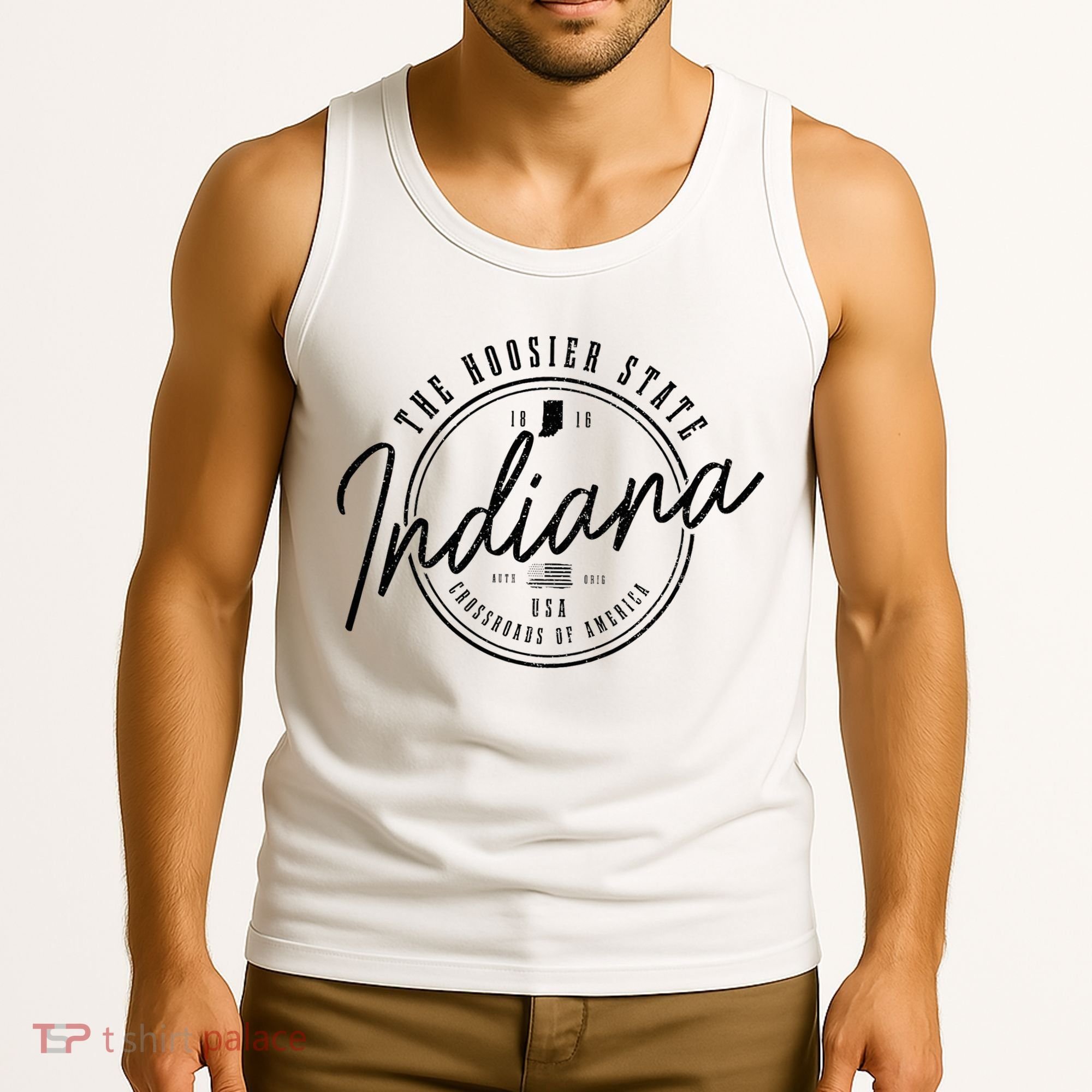 Indiana State Est. 1816 Patriotic Pride Indiana Tank Top