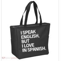 I Speak English But I Love In Spanish Tote Bag thumb 2