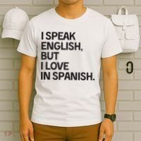 I Speak English But I Love In Spanish T-Shirt thumb 6