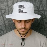 I Speak English But I Love In Spanish Bucket Hat thumb 2