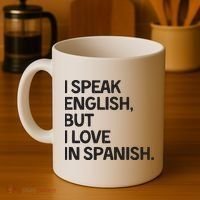 I Speak English But I Love In Spanish Coffee Mug thumb 4
