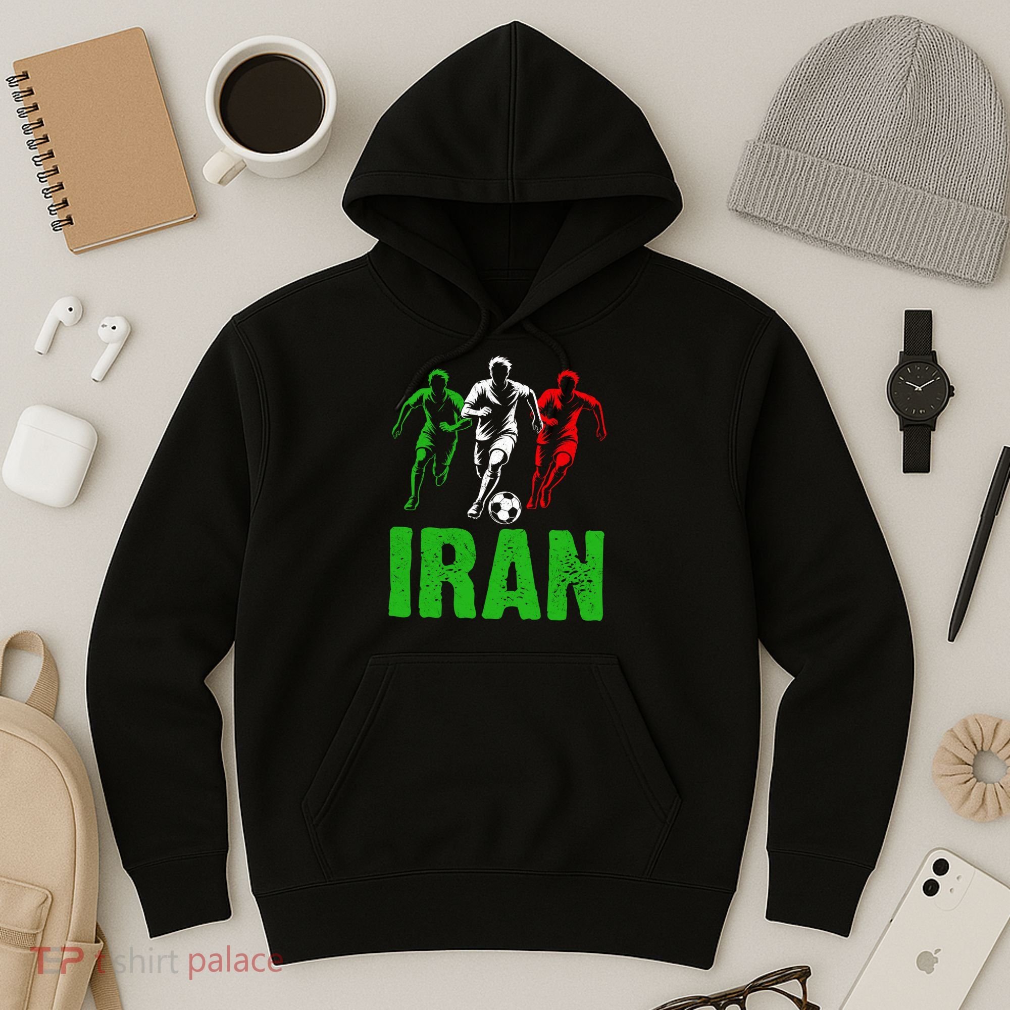 Iran Soccer Enthusiast Football Player Hoodie