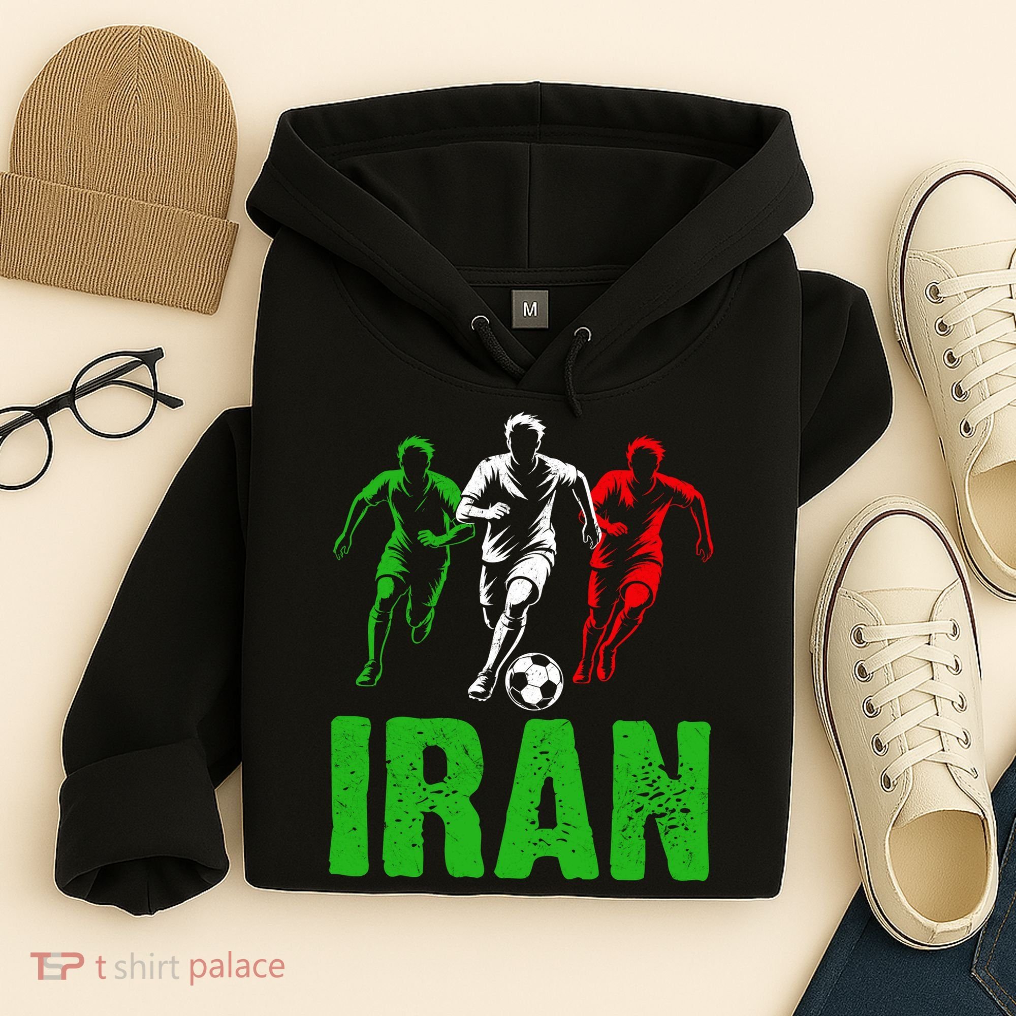 Iran Soccer Enthusiast Football Player Hoodie