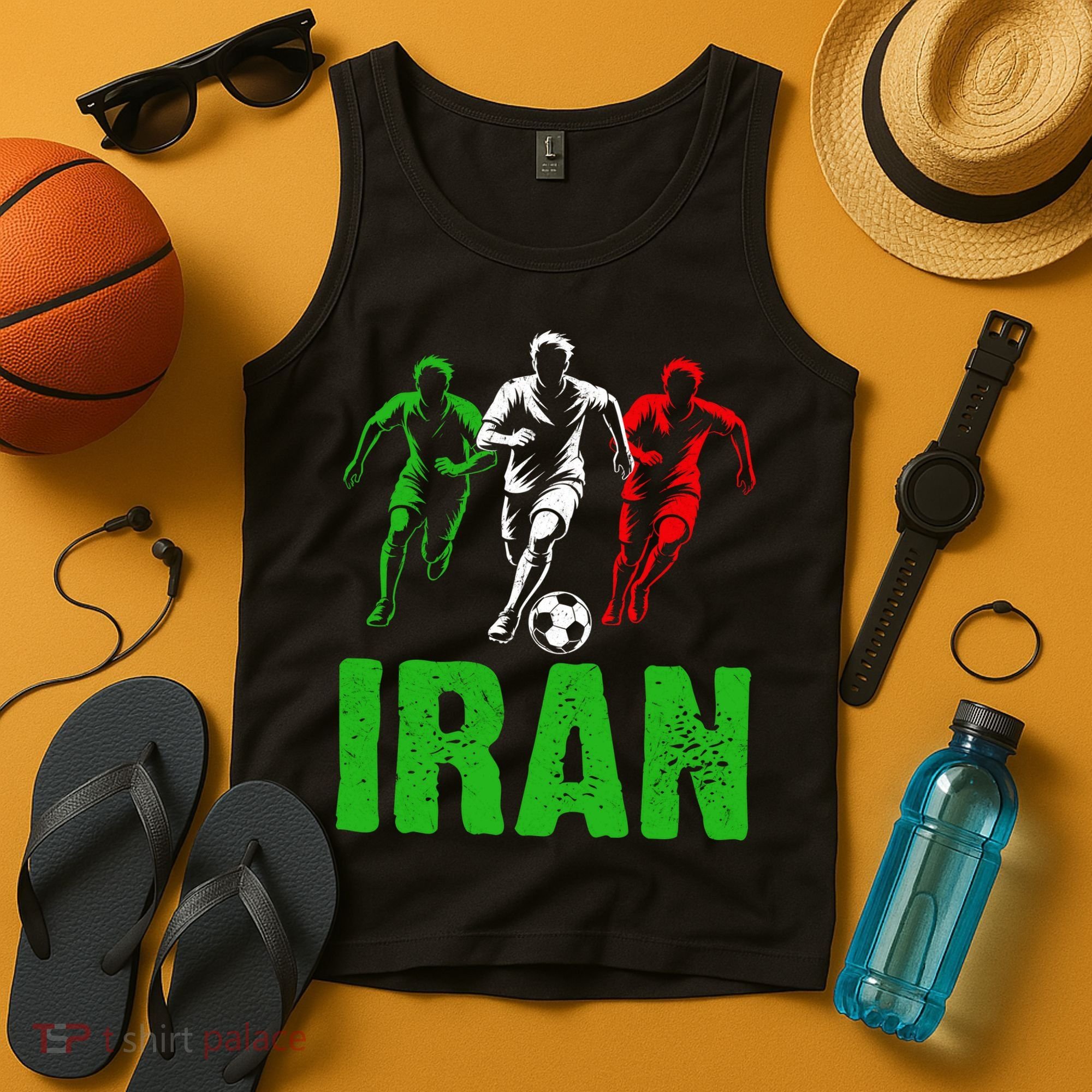 Iran Soccer Enthusiast Football Player Tank Top